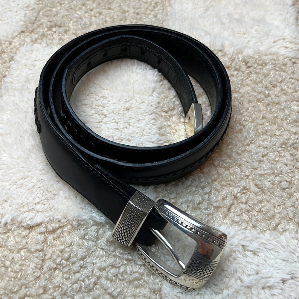 Onyx By Brighton Men’s Salina Taper Black Leather Belt